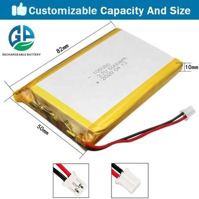 Aduana de IEC62133 105080 2P Li Polymer Rechargeable Lipo Battery 3.7V 10000mAh